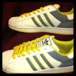 Men's Adidas yellow and gray